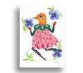 Aquarell Original Vogel Blumen, Original auf Aquarellpapier Original Malerei