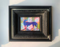 Blauer Tiger, Postkarte Kunstpostkarte A6 Druck Print Kunstkarte