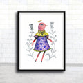 Original Aquarell Vogel, Original auf Aquarellpapier, Original Malerei