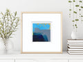 Small Abstract Acrylic Painting on Canvas in a passe-partout
