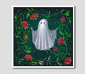 Kleiner Geist Print - Kunst Druck - Halloween Ghost Art - Gruselige Wanddekoration - Gruselige süße Kunst
