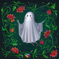 Kleiner Geist Print - Kunst Druck - Halloween Ghost Art - Gruselige Wanddekoration - Gruselige süße Kunst