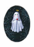 Geist Print A4 Kunst Druck - Halloween Ghost Art - Gruselige Wanddekoration - Gruselige süße Kunst - Pop Surrealismus Kunst