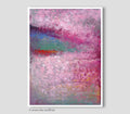 Original Abstract Acrylic Painting, Pink Modern Wall Art, 11.8x15.7"
