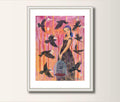 Vogel Art Print Druck Kunst Print von Original Acrylbild A3 A4 Kunstposter Malerei