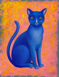 Art Print, Katze, Posrer, Druck, Print von Original Acrylbild, Kunstposter, A4
