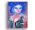 Frau Bild Portrait Print Frauenportrait Poster Wanddeko Wandkunst Acrylbild Kunstposter, Malerei