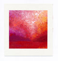 Original Small Acrylic Abstract Landscape Painting, 5x5 inch Canvas Art