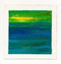 Small Abstract Landscape Acrylic Painting, Original Art (5x5 inch)