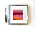 Small Abstract Landscape Acrylic Painting on Canvas (5.1x5.1 inch) 13х 13 cm
