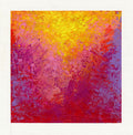 Small Abstract Landscape Painting, Original Acrylic Art (5x5 inch)