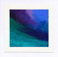 Blue Wave Acrylic Painting on Canvas, Small Abstract Seascape Art (5x5 inch)