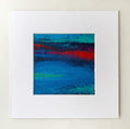 Small Abstract Landscape Painting, Acrylic on Canvas, 5x5 Original Art