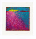 Original Small Acrylic Abstract Landscape Painting, 5x5 inch