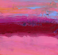 Small Abstract Landscape Acrylic Painting on Canvas (5.1x5.1 inch) 13х 13 cm