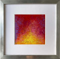 Small Abstract Landscape Painting, Original Acrylic Art (5x5 inch)
