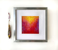 Small Abstract Landscape Painting, Original Acrylic Art (5x5 inch)