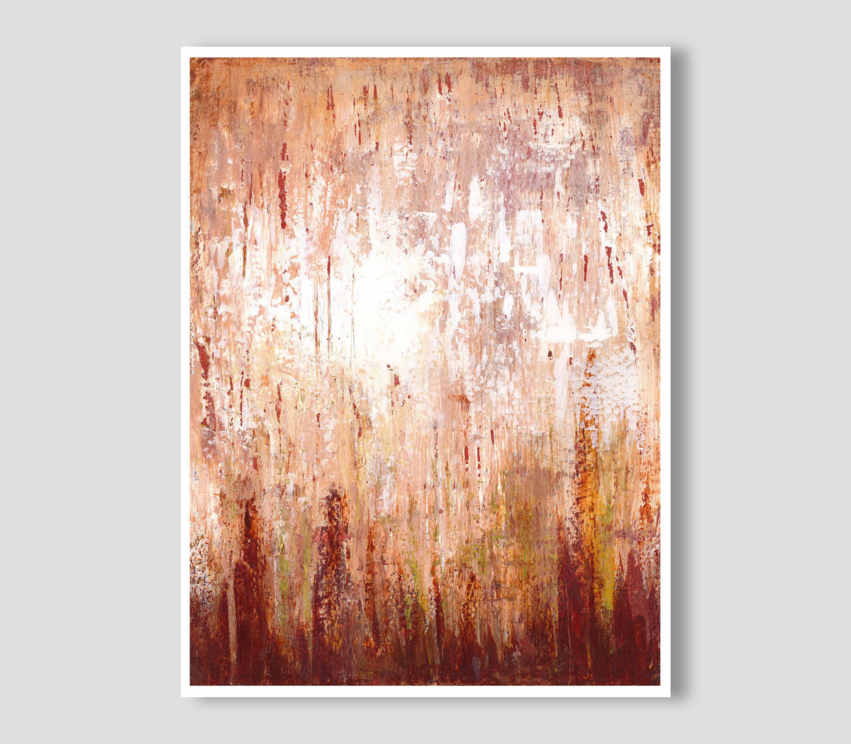 Original Abstract Acrylic Painting, Earth Tones, Modern Wall Art (11.8x15.7)