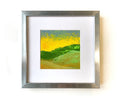 Small Abstract Landscape Painting, Original Acrylic Art (5x5 inch)