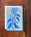 Postkarte Vogel Schwalbe A6 Kunstkarte Grußkarte