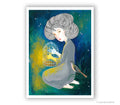 Druck Nachtigall  Art Print  Print von Original Acrylbild Kunstposter