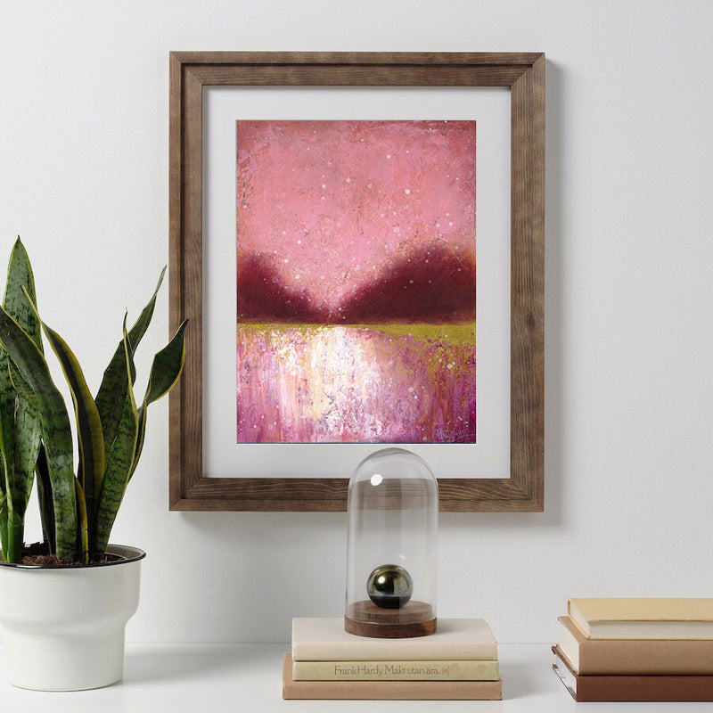 Original Abstract Landscape Painting, Acrylic on Paper (30x40cm)