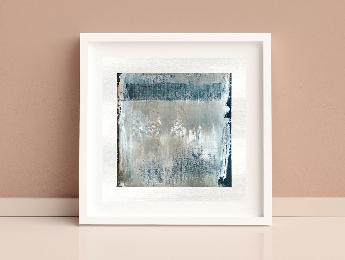 Small Abstract Landscape Acrylic Painting, 5x5 Original Art