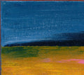 Small Abstract Landscape Painting, Modern Wall Art (20x20cm)