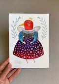 Original Aquarell Vogel, Original auf Aquarellpapier, Original Malerei