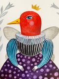 Original Aquarell Vogel, Original auf Aquarellpapier, Original Malerei