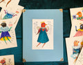 Original Aquarell Vogel, Original auf Aquarellpapier, Original Malerei