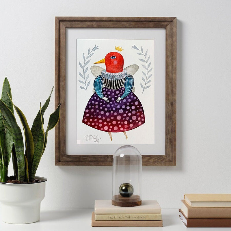 Original Aquarell Vogel, Original auf Aquarellpapier, Original Malerei