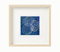 Small Abstract Acrylic Painting on Canvas, 5x5 inch in a passe-partout, Original Art