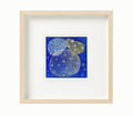 Small Abstract Acrylic Painting,13x13cm in a passe-partout Original Art