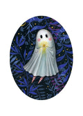Geist Print A4 Kunst Druck - Halloween Ghost Art - Gruselige Wanddekoration - Gruselige süße Kunst - Pop Surrealismus Kunst