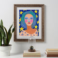 Portrait Original Acryl Bild Handgemaltes Gemälde 30x40cm. Sterne