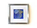 Small Abstract Acrylic Painting,13x13cm in a passe-partout Original Art