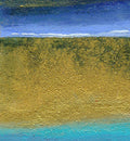 Original Small Abstract Landscape Acrylic Painting, 13x13cm in a passe-partout