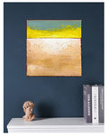 Small Abstract Seascape Painting, Modern Canvas Art (20x20cm)