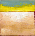 Small Abstract Seascape Painting, Modern Canvas Art (20x20cm)