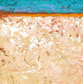 Small Abstract Sea Landscape Painting, Modern Wall Art (20x20cm)