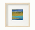 Original Small Abstract Landscape Acrylic Painting, 13x13cm in a passe-partout