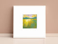 Original Abstract Painting on Canvas, 4” x 4”zoll landscape
