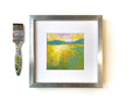 Original Abstract Painting on Canvas, 4” x 4”zoll landscape