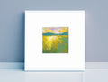 Original Abstract Painting on Canvas, 4” x 4”zoll landscape