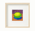 Small Lemon Painting, Original Acrylic Still Life, 5.1" x 5.1"
