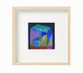 Small Abstract House Painting, Original Acrylic on Canvas (5.1" x 5.1")