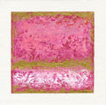 Original Pink Abstract Landscape Painting, Modern Acrylic Art (5.1"x5.1")