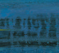 Small Blue Abstract Seascape Painting, Modern Acrylic Artwork (20x20cm)