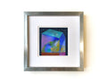 Small Abstract House Painting, Original Acrylic on Canvas (5.1" x 5.1")